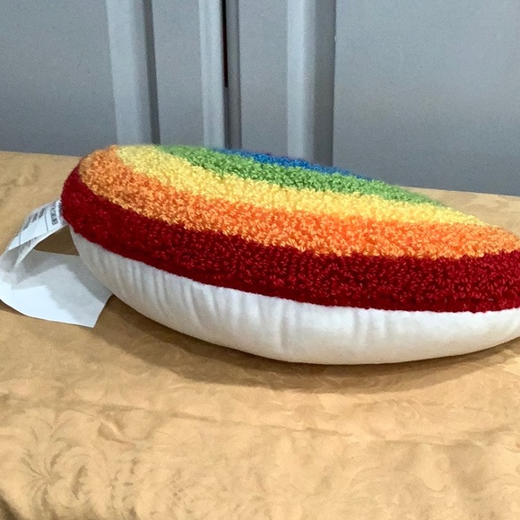 Celebrate It Accent Throw “Rainbow” Pillow Cushion. Small Rainbow Pillow - Picture 5 of 9
